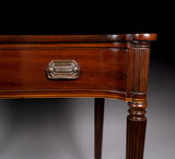 19th Century Mahogany Concave Side Table, c.1880 - Harrington Antiques