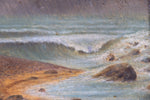 19th Century Oil On Board - Donkey On A Stormy Beach - Harrington Antiques