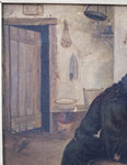 19th Century Oil On Canvas - Haggard Writer/Musician In Interior Scene. - Harrington Antiques