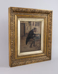 19th Century Oil On Canvas - Haggard Writer/Musician In Interior Scene. - Harrington Antiques