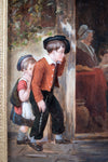 19th Century Oil On Canvas - Outside School - Harrington Antiques