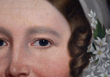 19th Century Portrait Of A Lady - Oil On Canvas. English School. - Harrington Antiques