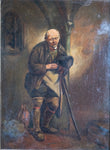 19th Century Portrait Of A Man With Flagon. Oil On Canvas. - Harrington Antiques