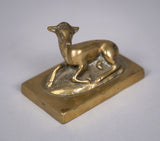 19th Century Regency Bronze Deer Desk Weight - Harrington Antiques