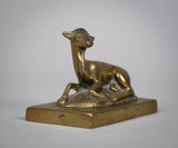 19th Century Regency Bronze Deer Desk Weight - Harrington Antiques