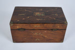 19th Century Rosewood Box Hand-Painted in Sheraton Revival Taste. - Harrington Antiques