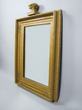 19th Century Royal Portrait Gilt Gesso Crown Frame With Later Bevelled Mirror Plate. - Harrington Antiques