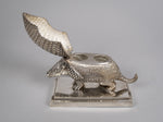 19th Century Silver Plated Armadillo Novelty Inkwell - Harrington Antiques