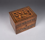 19th Century Tunbridge Ware 'Perspective Cube' Scent Bottle Box - Harrington Antiques