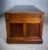 19th Century Victorian Mahogany Pedestal Desk by Newson & Co, London. - Harrington Antiques