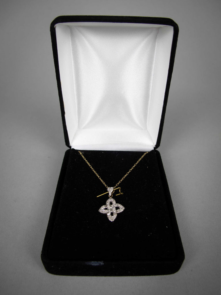 Trinity Knot Diamond Pendant (14K) – Popular J