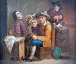 After David Teniers The Younger (1610-1690) - Smokers In A Tavern. Oil On Tin. - Harrington Antiques