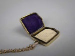 Antique Victorian 9 Carat Gold Double Sided Locket and Chain Necklace - Harrington Antiques