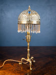 Art Nouveau Jewelled Brass Pullman's Carriage Lamp - Harrington Antiques