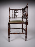 Arts & Crafts Beech Corner Chair, c.1900 - Harrington Antiques