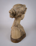 Auguste Henri Carli (1868-1930) Renaissance Clay Bust Of A Female, c.1920. - Harrington Antiques