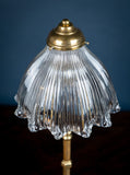 Brass Pullman's Carriage Lamp With Glass Shade, c.1910 - Harrington Antiques