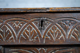 Charles II 17th Century Carved Three Panel Oak Coffer / Chest, c.1680 - Harrington Antiques