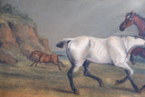 Circle of Samuel Alken (British, 1784-1825) - Horses In Pasture (Signed 'S. Alken, 1806') - Harrington Antiques