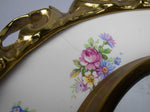 Clarice Cliff Staffordshire Ceramic and Brass Floral Mirror, c.1950s. - Harrington Antiques