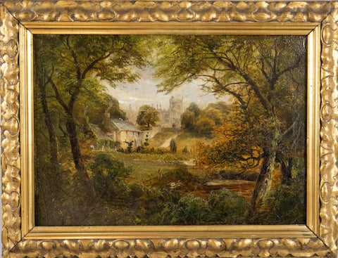 David Payne (1843-1894) 'A Glimpse Of Haddon Hall'. Signed Verso. Oil On Canvas. - Harrington Antiques