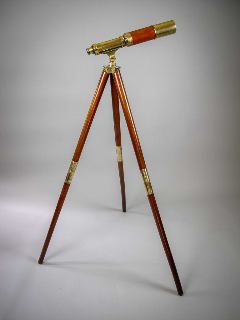 Dolland of London 'Day Or Night' Brass & Mahogany Telescope With Tripod,  c.1850.