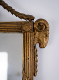 Early 19th Century French Neoclassical Pier Mirror With Rams' Head Decoration - Harrington Antiques