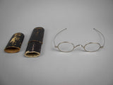 Early 19th Century Georgian Steel Frame Spectacles With Case. - Harrington Antiques