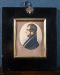Early 19th Century Miniature Portrait of 'O. W. Berry'. Watercolour. - Harrington Antiques