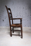 Early 19th Century North Country Elm & Oak Spindle Back Country Chair - Harrington Antiques