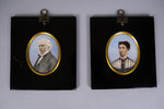 Early 19th Century Pair Of Miniature Portraits (Gentleman & Lady), c.1810 - Harrington Antiques