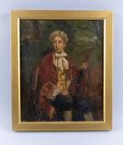 Early 19th Century Portrait Of A Violinist - Oil On Canvas, English School. - Harrington Antiques
