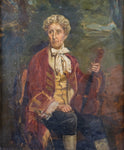 Early 19th Century Portrait Of A Violinist - Oil On Canvas, English School. - Harrington Antiques