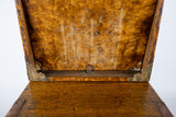 Early 20th Century Campaign Style Burr Walnut & Mahogany Folding Vanity Box - Harrington Antiques