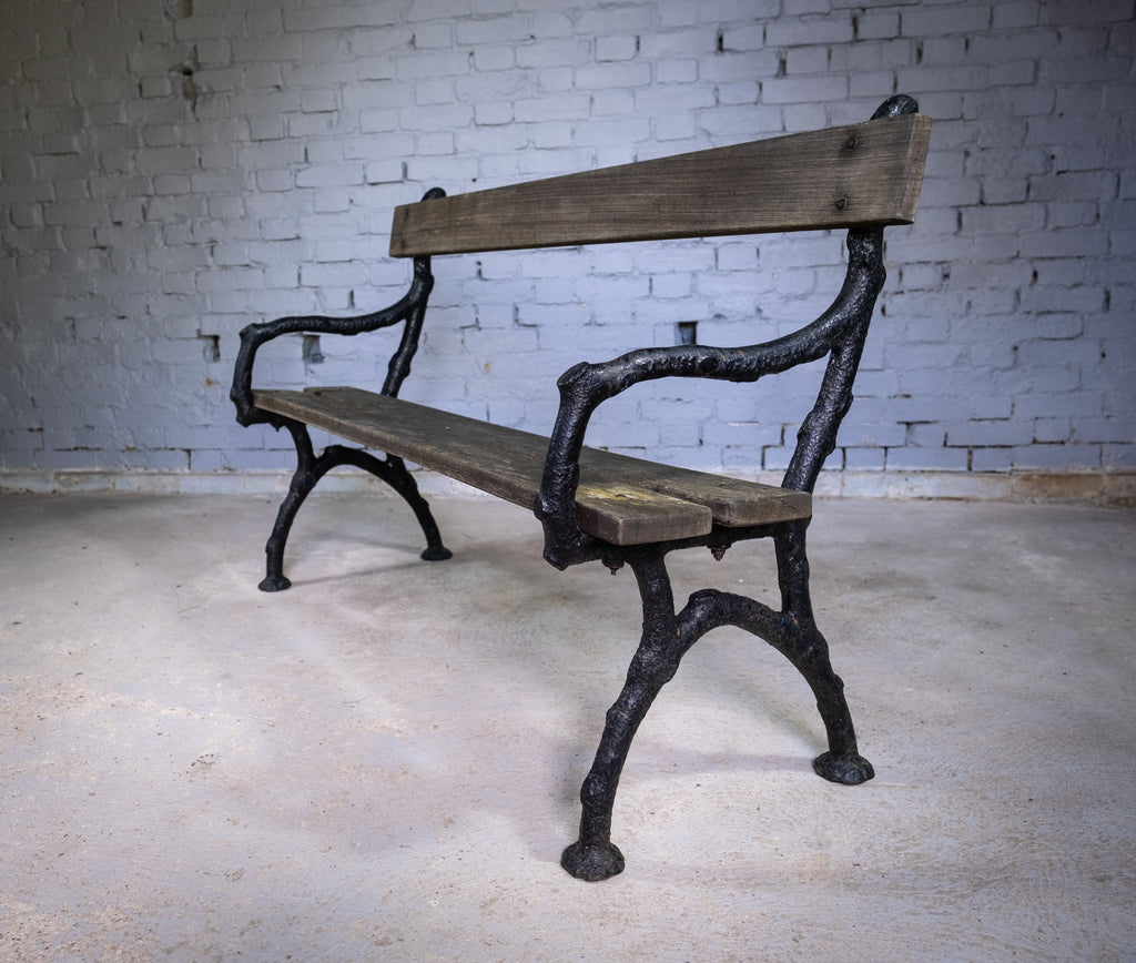 Wolverhampton Bench Early 20th Century Cast Iron 'Trunk' Bench by Bayliss Jones ...