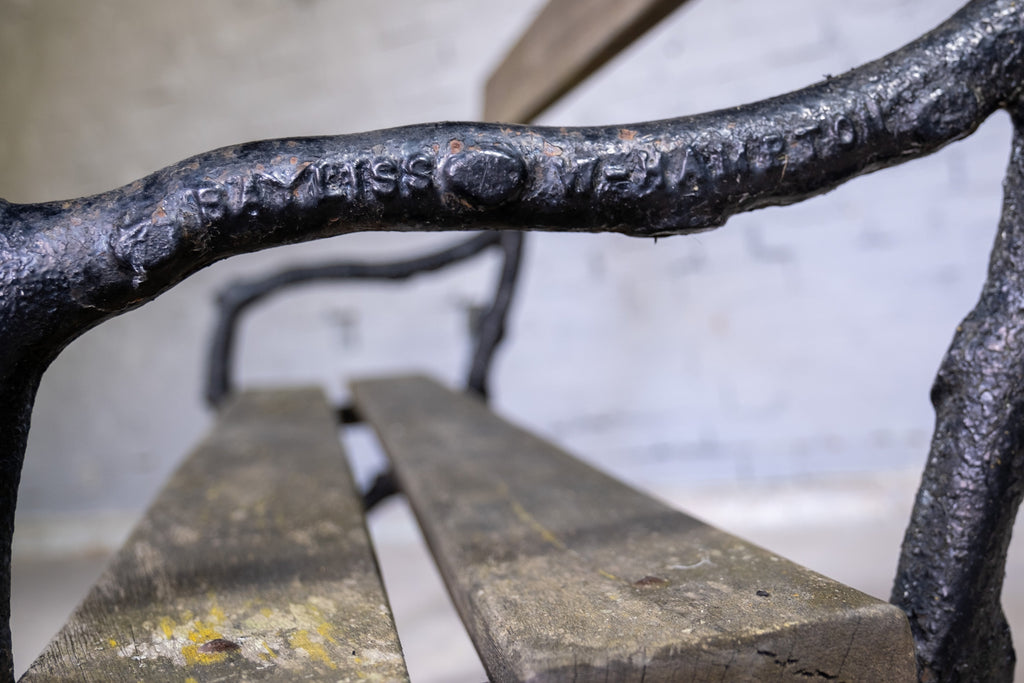 Wolverhampton Bench Early 20th Century Cast Iron 'Trunk' Bench by Bayliss Jones ...