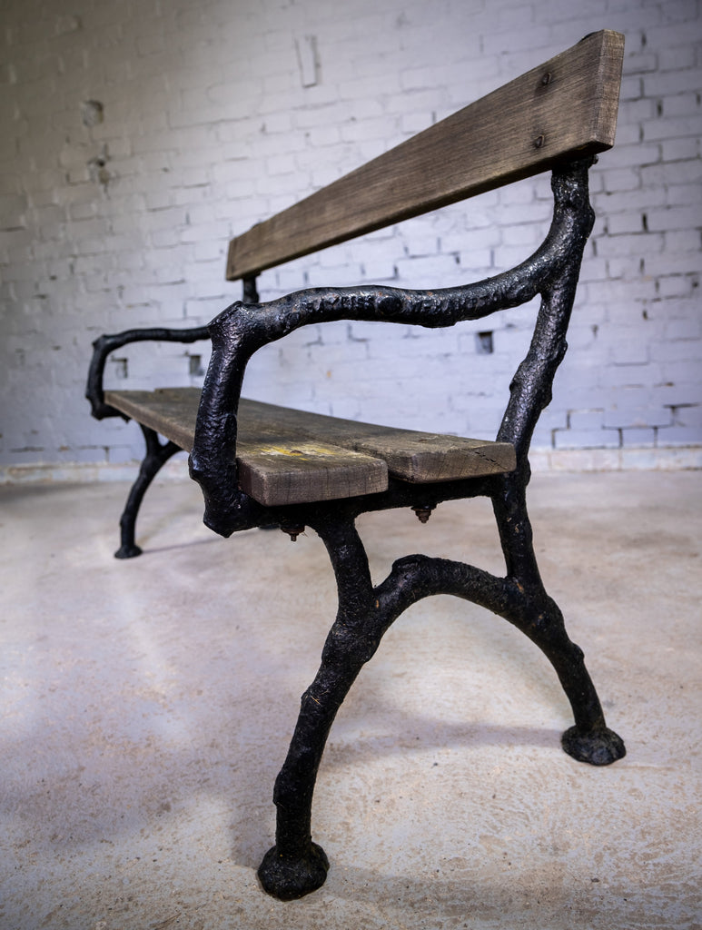 Wolverhampton Bench Early 20th Century Cast Iron 'Trunk' Bench by Bayliss Jones ...