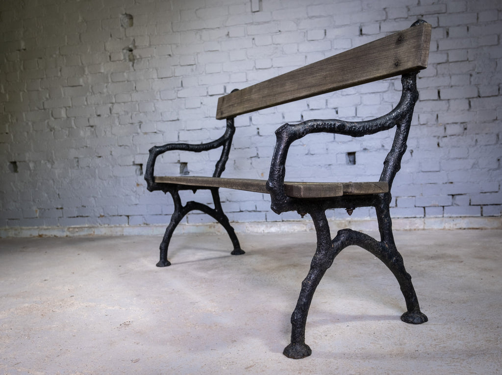 Wolverhampton Bench Early 20th Century Cast Iron 'Trunk' Bench by Bayliss Jones ...