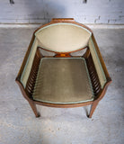 Early 20th Century Sheraton Revival Inlaid Mahogany Tub Chair. - Harrington Antiques