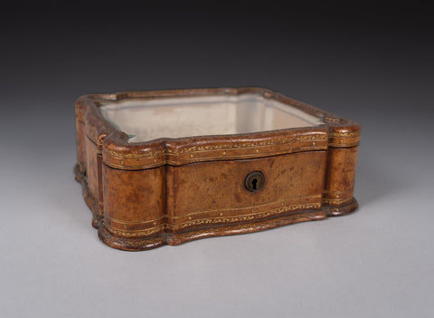 Early 20th Century Tooled Leather Table Top Display Box - Harrington Antiques