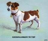 English School "Nippington Cotgreave The First" (Jack Russell) Oil On Board. Signed/Dated. - Harrington Antiques