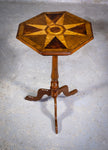Fine 19th Century Parquetry Inlaid Star Tripod Table. - Harrington Antiques