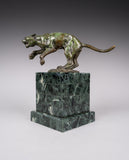 Fine Bronze Jaguar Sculpture On Marble Plinth - Signed 'S. Maclaurin'. - Harrington Antiques
