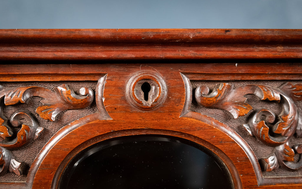 Glazed Letters Fine Victorian Carved Walnut Glazed Letter Box | Harrington Antiques