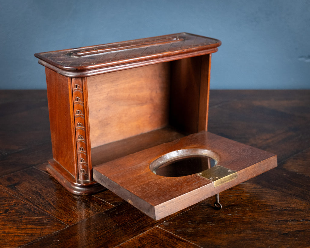 Glazed Letters Fine Victorian Carved Walnut Glazed Letter Box | Harrington Antiques
