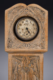 Folk Art Carved Grandfather Clock Pocket Watch Holder - Harrington Antiques