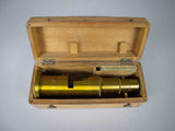 French Brass Field Microscope With Original Box & Slides, c.1880-90. - Harrington Antiques