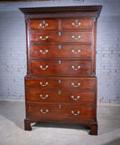 George III Chippendale Period Mahogany Chest On Chest / Tallboy - Harrington Antiques