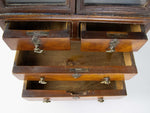 George III Miniature Mahogany Glass Fronted Cabinet - Apprentice Piece. - Harrington Antiques
