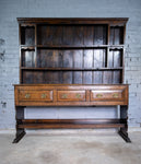 George III Period English Oak Dresser With Rack. - Harrington Antiques